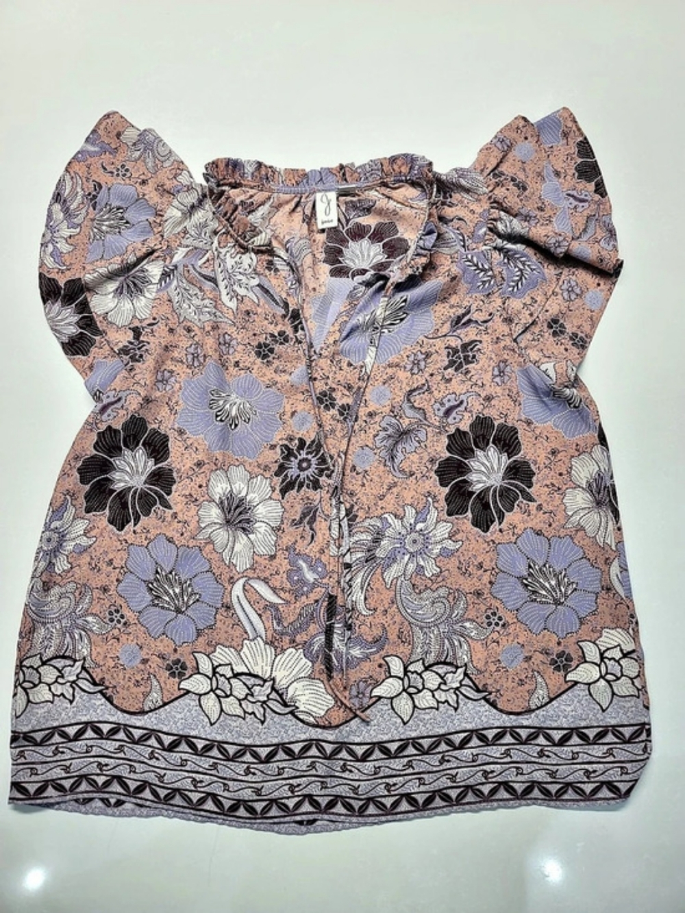 joie Floral Blouse in Pink & Purple Size XS